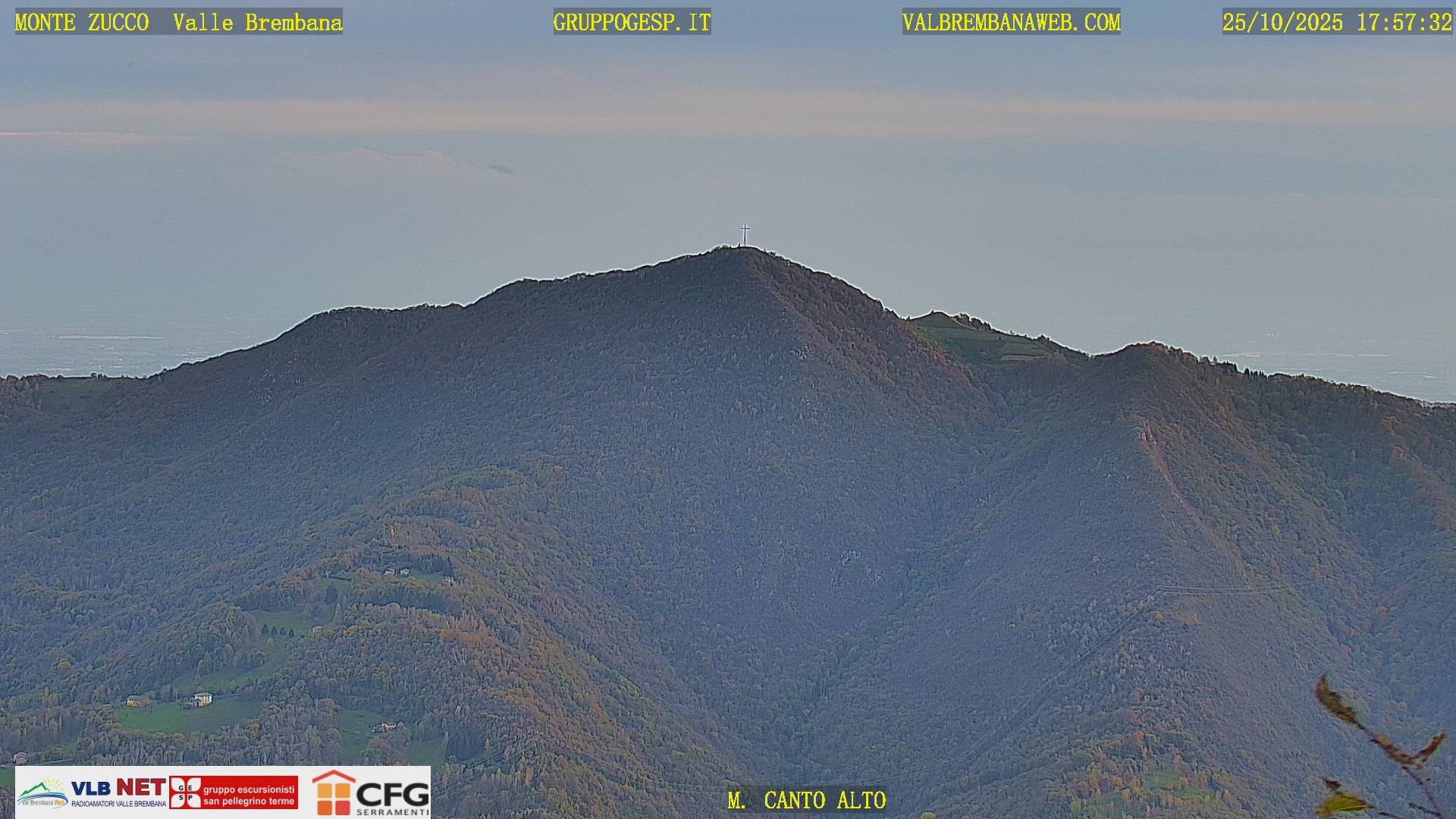 Webcam Monte Zucco – Monte Canto Alto e Pianura Padana