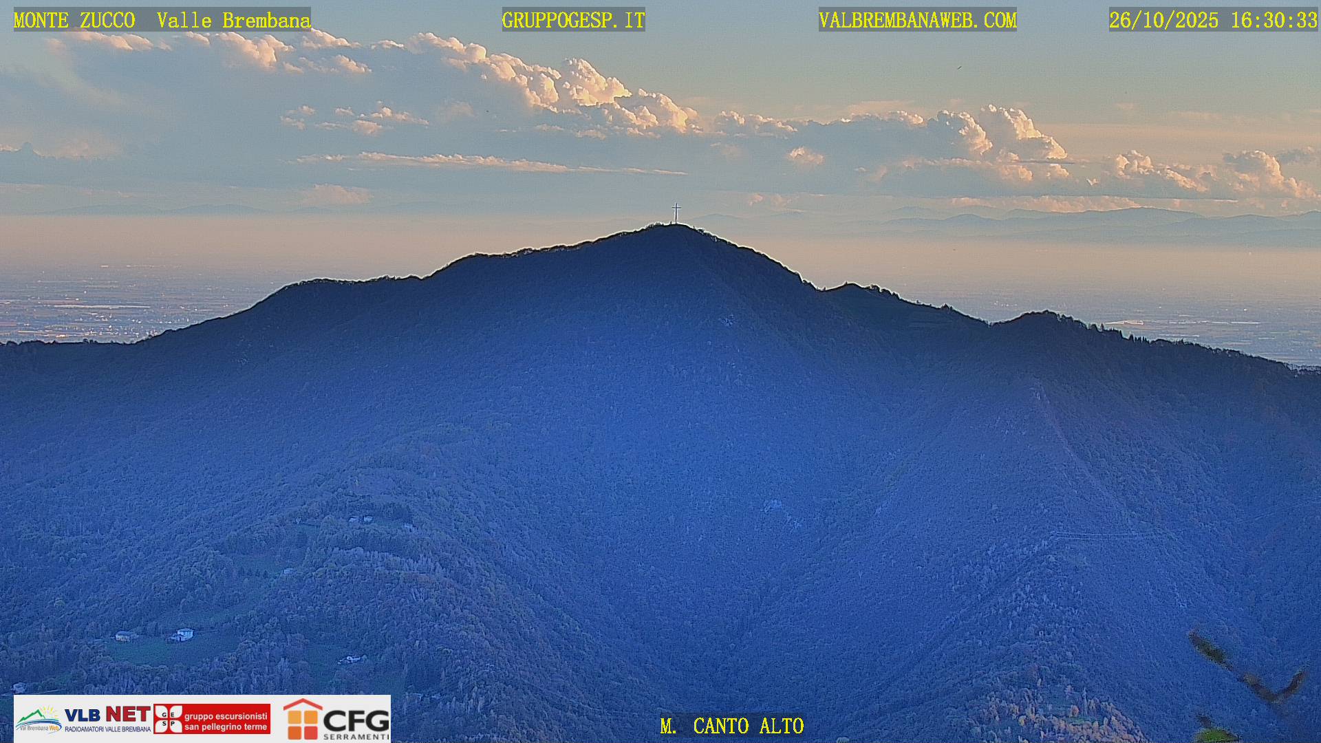 Webcam Monte Zucco – Monte Canto Alto e Pianura Padana