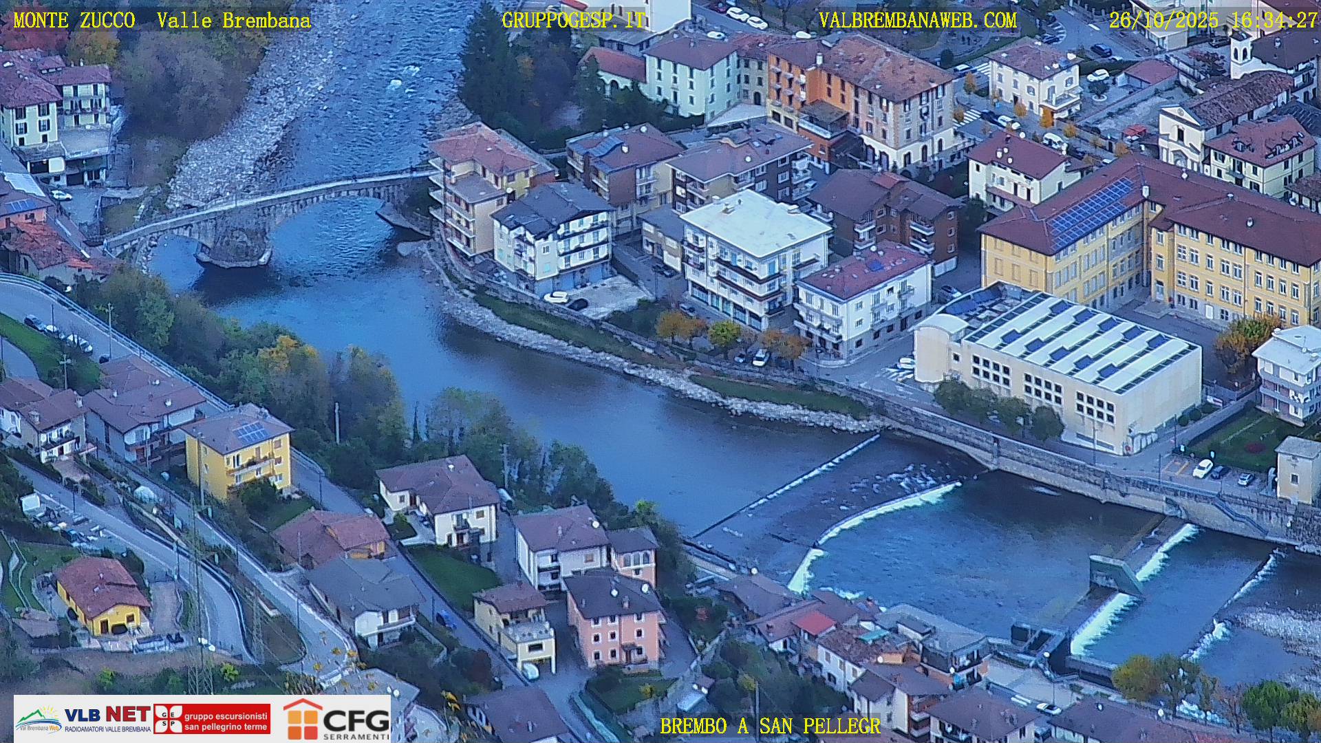 Webcam Monte Zucco – Monitoraggio fiume Brembo a San Pellegrino Terme (Ponte vecchio e Diga)
